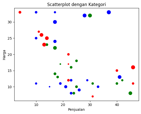 Matplotlib - Menampilkan Data Kategori pada Scatter Plot